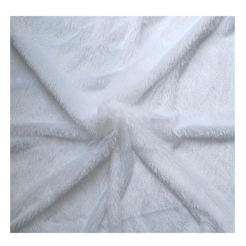 Frilt Super Soft White Fur Fabric for Photoshoot Soft Toys Costume Decoration and Dress Making 60 Inch Width Pana 2 Meter - Image 1