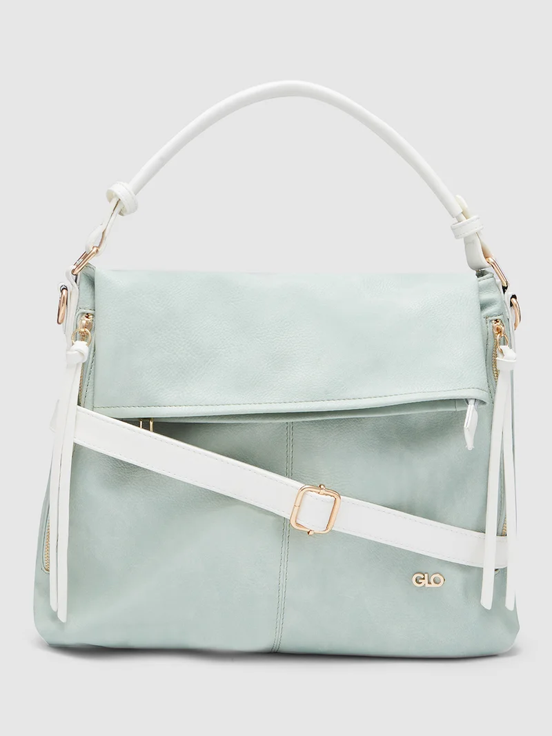 globus Globus Women Mint Green Textured Hobo Bag