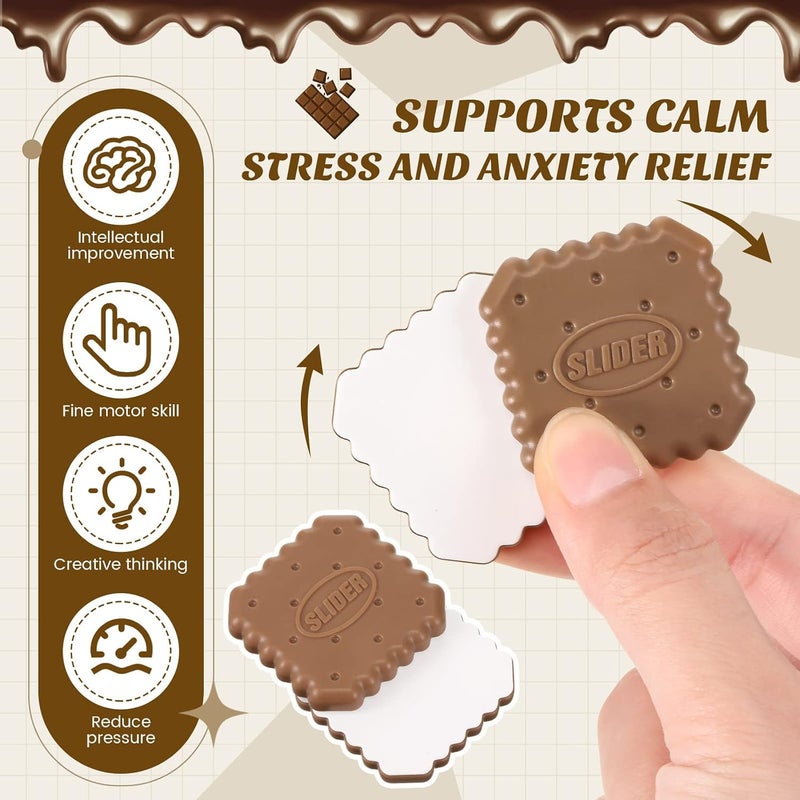 Excefore 3 Pcs Magnetic Fidget Toys, Haptic Coin Fidget Slider, Cute Donuts Biscuits Shape Autism Sensory Toys, ADHD Autism Sensory Toys, Office Desk Toy, Stress Relief - Image 3