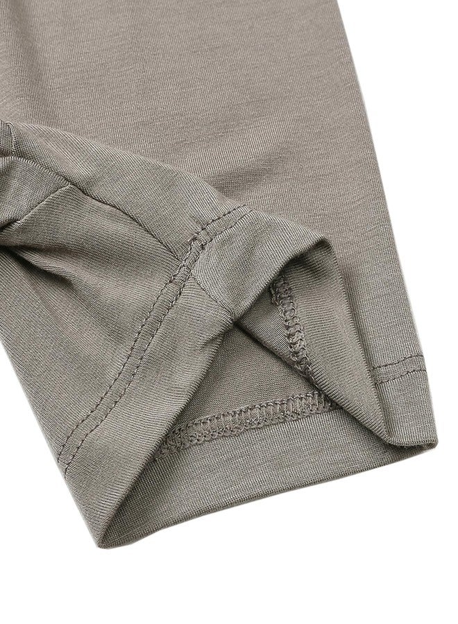 Aablexema Baby Short Summer Pajamas - Toddler Cool Jammies Pjs Rayon from Bamboo,2pcs Kids Sleepwear Set for Boys Girls(Dark Grey,4y) - Image 3