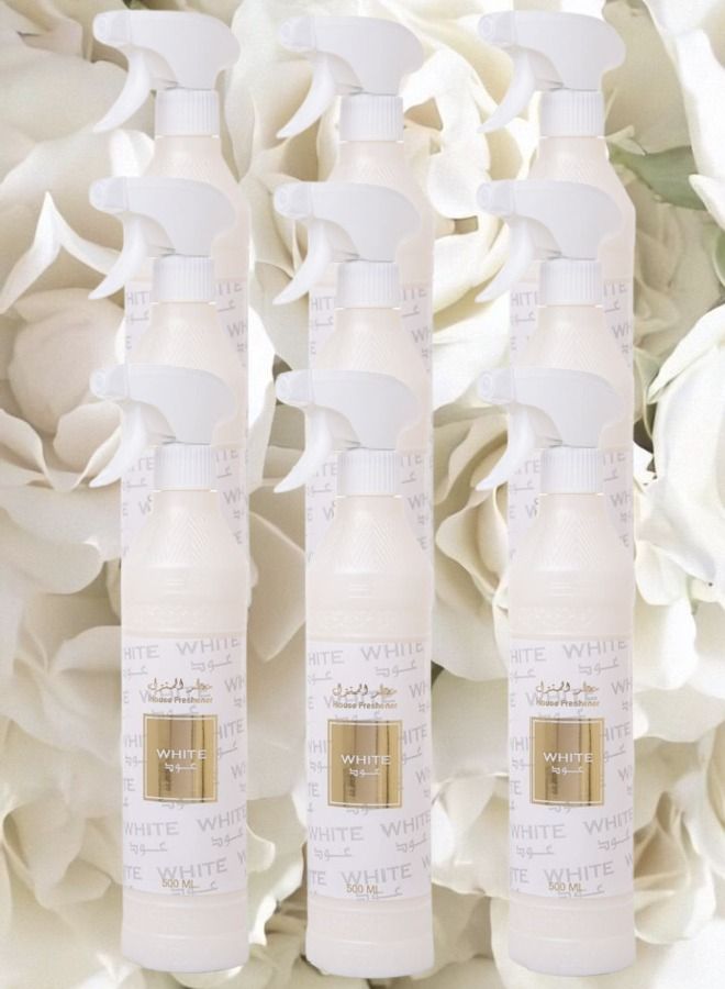 Banafa 9 Pieces White Oud House Freshener 500ml - Image 1
