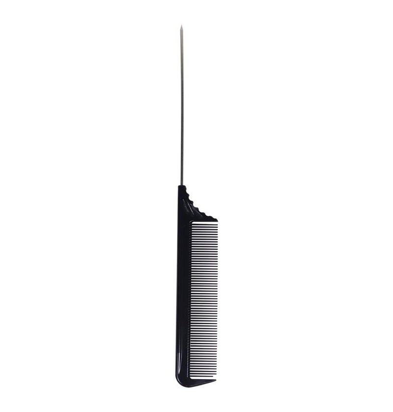 Cooboard Foil Comb - Professional Hair Comb For Styling | Rat Tail Hair | Salon and Home Use With Pick On The End (Black)