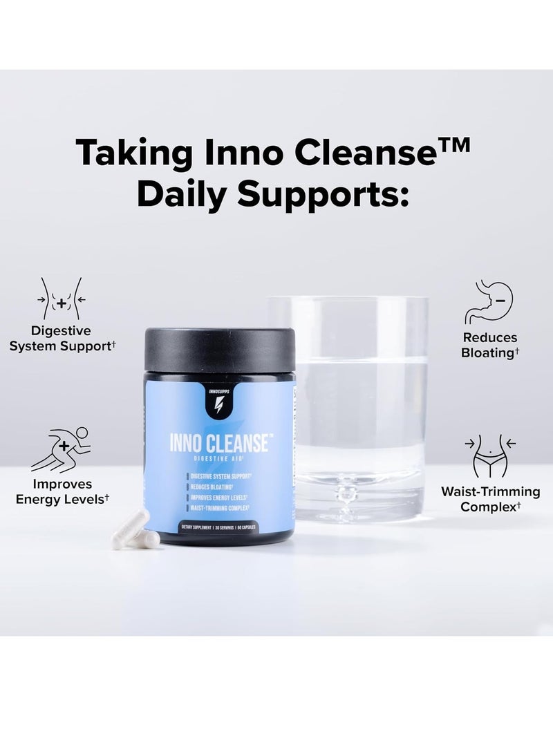 innosupps إنو كلينز - مركب تقليم الخصر | دعم ومساعدة للجهاز الهضمي | تقليل الانتفاخ | تحسين مستويات الطاقة | خالي من الجلوتين، مناسب للنباتيين - Image 2