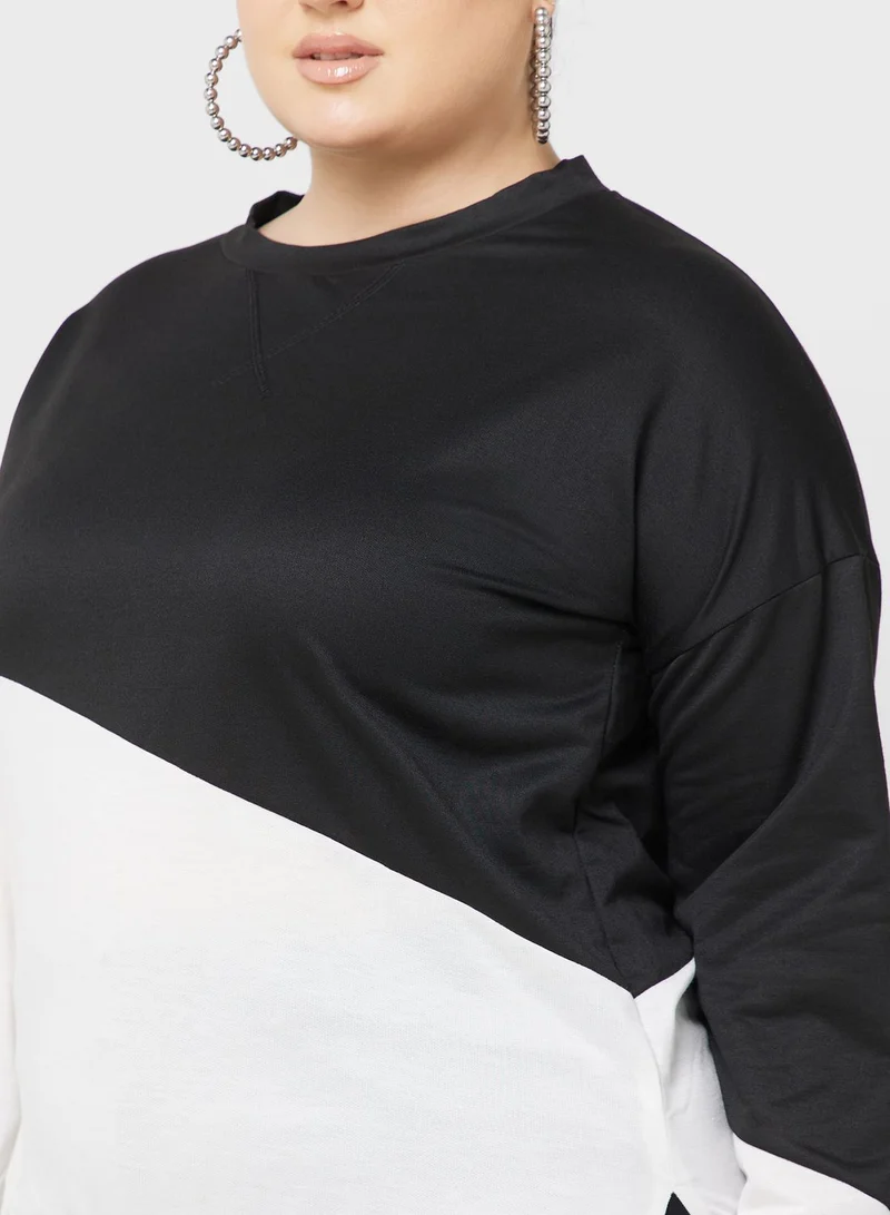 Ginger Plus Colourblock Detail Sweatshirt