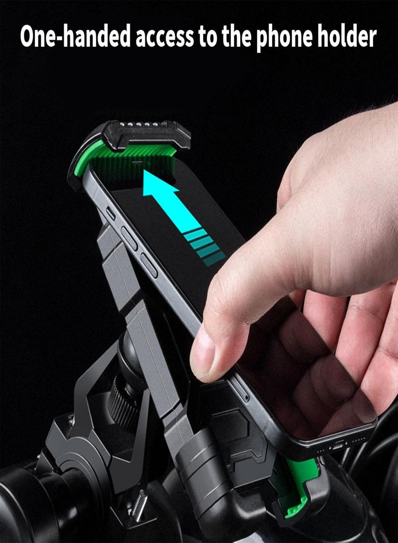 GGOOT Motorcycle Phone Mount | Motorcycle Handlebar Cell Phone Clamp With Umbrella | Quick Install Handlebar Clip for Bicycle Scooter, Cell Phone Clamp for 4.7-7 Inch Phone  - Image 5