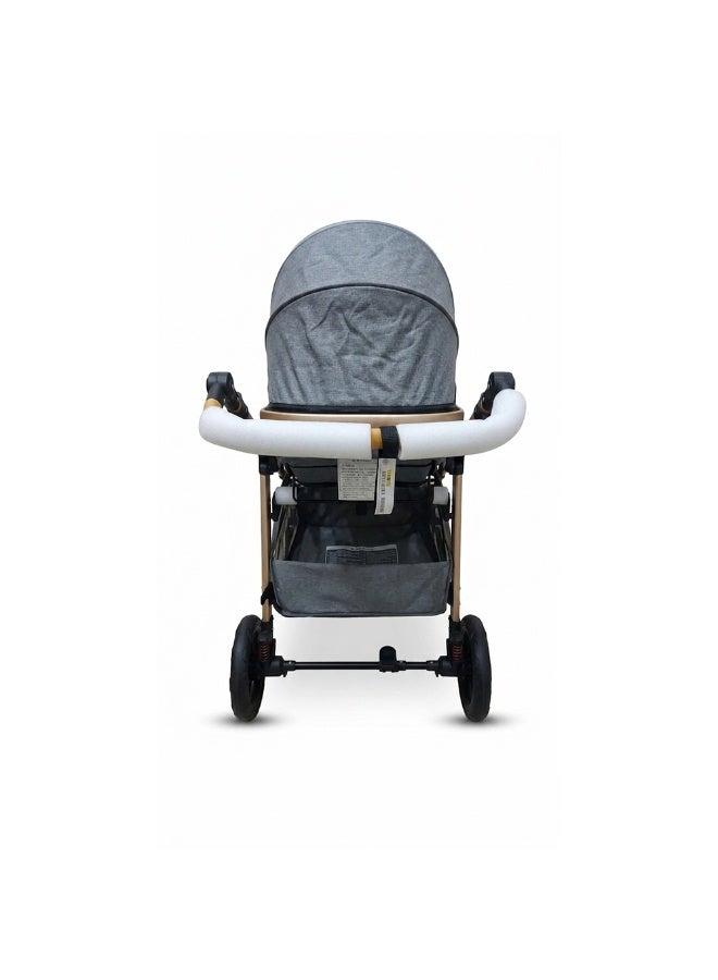 Foldable Baby Stroller – Gray - Image 2