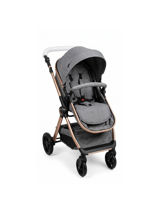 Foldable Baby Stroller – Gray - Image 4