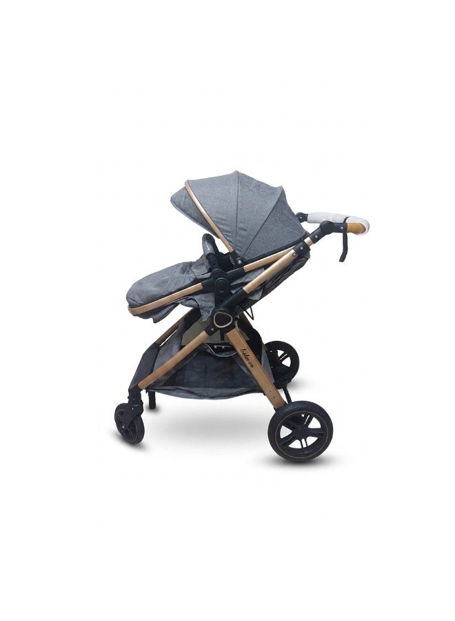 Foldable Baby Stroller – Gray - Image 3