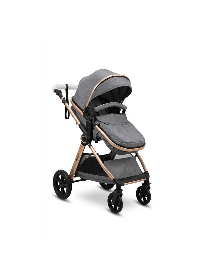 Foldable Baby Stroller – Gray - Image 1