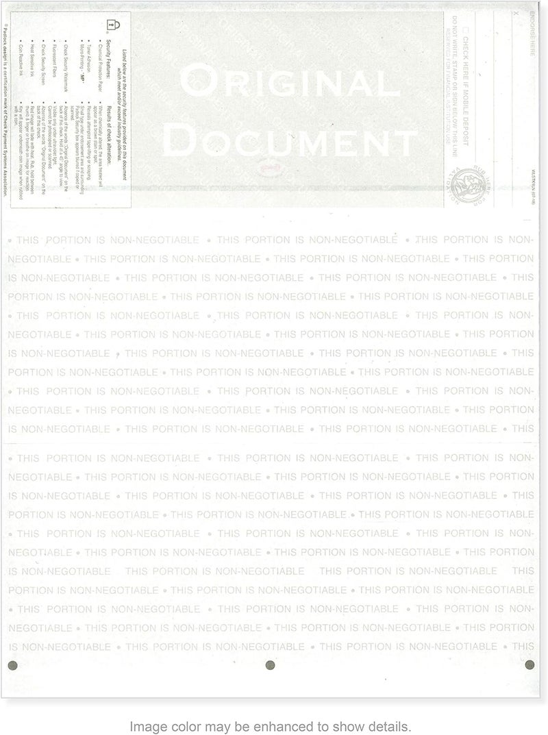 CAROUSELCHECKS Blank High Security Top Computer Checks, 250 Burgundy Checks - Image 3