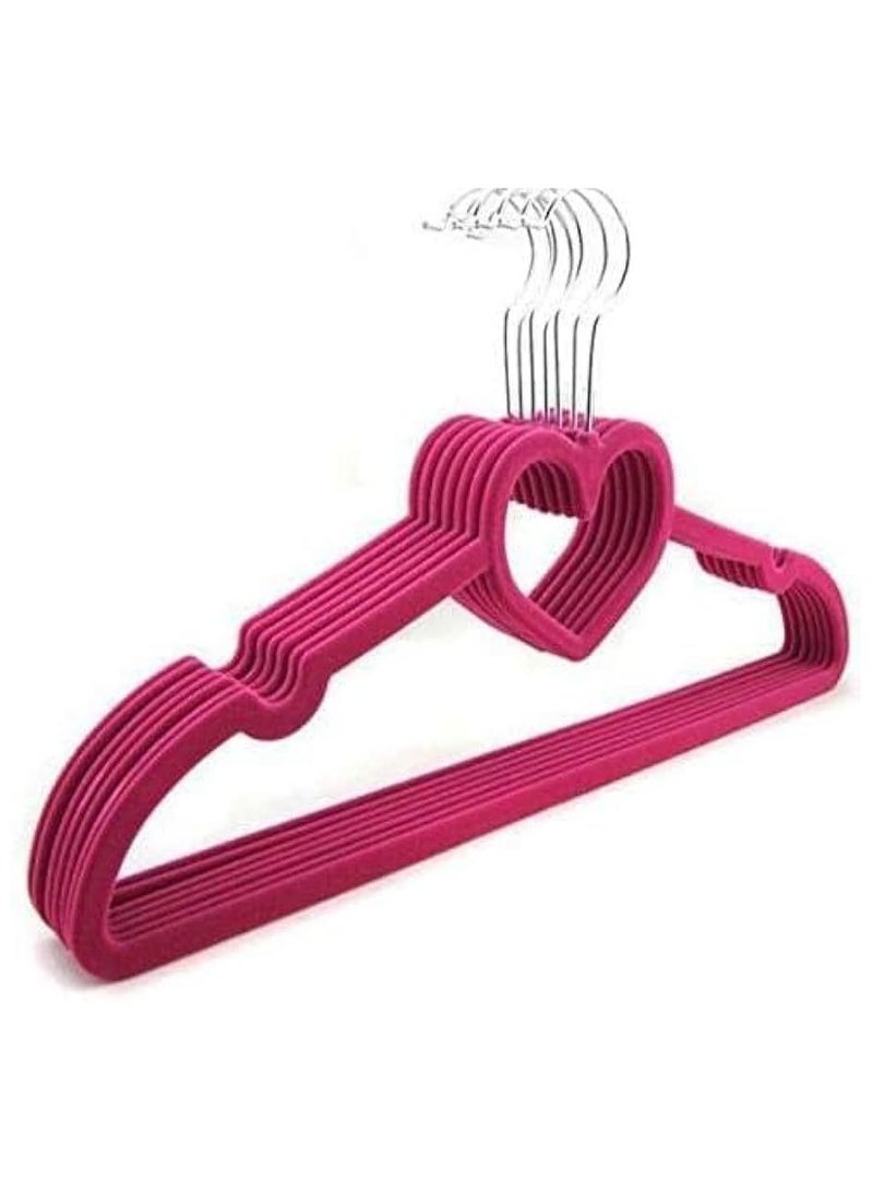 5-Piece Velvet Clothes Hangers - High-Quality Plastic Hangers with Non-Slip Velvet Coating, 42.5 × 24 cm, 360° Rotating Hook, Heavy-Duty Coat Hangers, Ideal for Shoulder less Clothes (comes with Multi-Color) - Image 3
