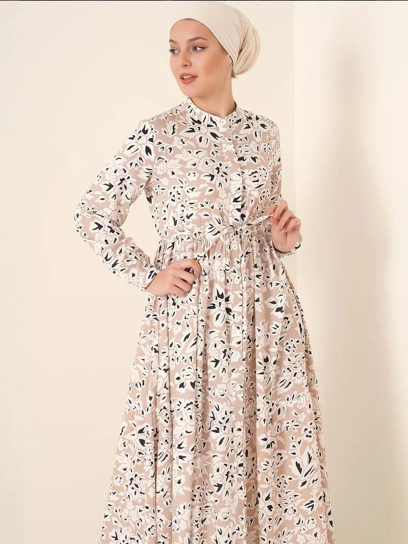 BIG DART BDART Maxi Dress with Patterned and Button Closure