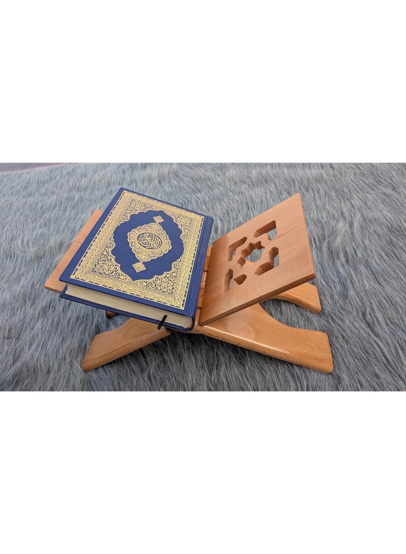 Premium Beech Wood Quran Stand | Foldable Design with Glossy Varnish Finish | Keeps the Quran Secure During Recitation and Reflection, Suitable for Home or Mosque Use - Image 5