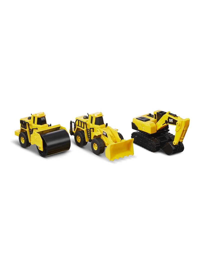 CAT Die Cast Metal Wheel Loader/Steam Roller/Excavator 4inch - Image 3