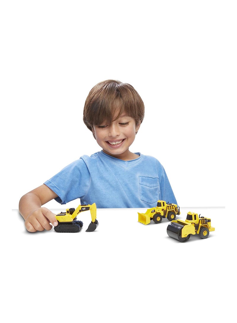 CAT Die Cast Metal Wheel Loader/Steam Roller/Excavator 4inch - Image 2