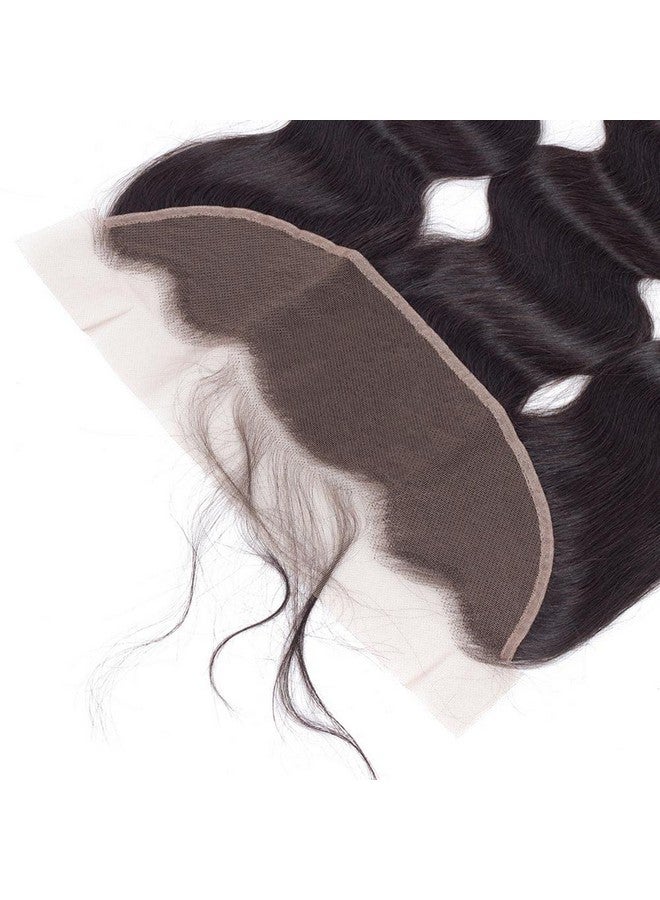 CHEEON 13x4 Transparent Lace Frontal Closure 18 inches Brazilian Body Wave Human Hair Frontal 150% Density Brazilian Virgin Hair Frontal Closures Natural Black Color - Image 5