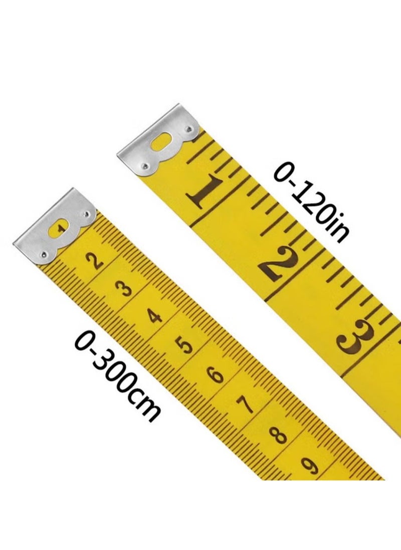 Generic 3m double-scale tailoring tape yellow PVC fiber ruler  - Image 2