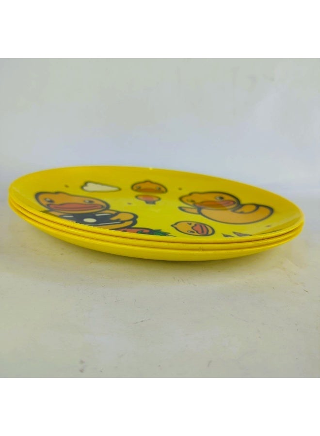 3 أطباق بلاستيك عالى الجودة -صحى وامن وضد الكسر -مبهج للأطفال - Image 4