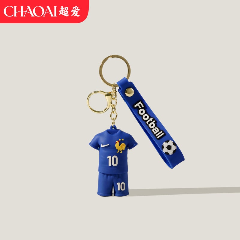 World Cup Football Keychain - Cartoon Figure with Jersey  Design - Image 1