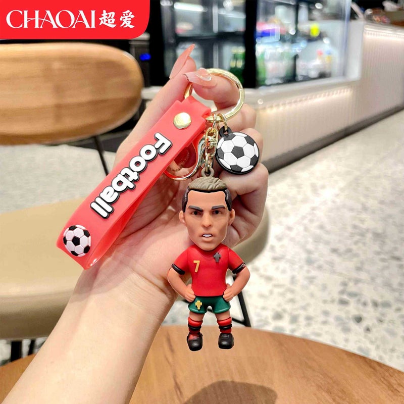 World Cup Football Keychain - Cartoon Figure with Jersey  Design - Image 4