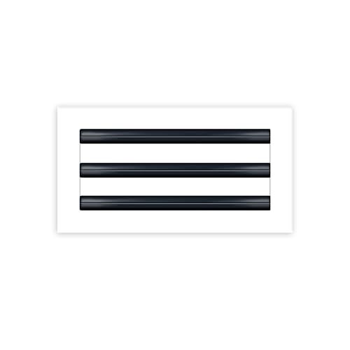 BUILDMART - 12x6 White Modern AC Vent Cover - Decorative Air Vent - Standard Linear Slot Diffuser - Register Grille for Ceiling, Walls & Floors - Texas Buildmart - Image 1