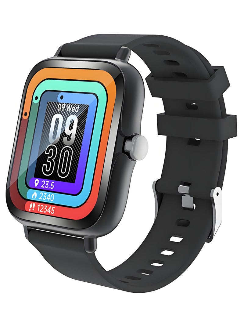 Smart Watch H13，Business Exercise Smartwatch，Waterproof Fitness Watch，Bluetooth Calling，Compatible with Androd and IOS，TFT Display，Heart Rate Moitoring，Black - Image 1