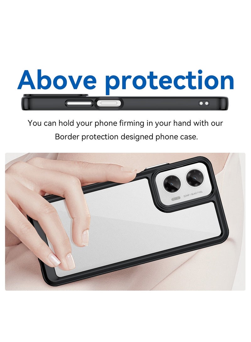 Fankalo [1+2 Sets] For Motorola Moto G35 Case & Screen Protector Transparent Frame Protective Cover with 2 Tempered Glass Screen Protector - Image 4