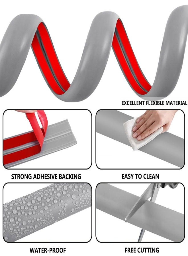 وهاواي Floor Cord Cover 2M/6.5FT Self Adhesive Cord Hider Floor Cable Management Power Cord Protector Electric Cord Covers for Home, Offices, School, Cable Cavity: 10MM(W) x 6MM(H) Grey - Image 3