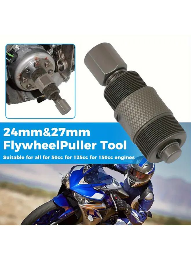 Black Two Piece Clutch Lock Nut Puller Wrench Tool For Flywheel Pulley 50cc 125cc 150cc - Image 5