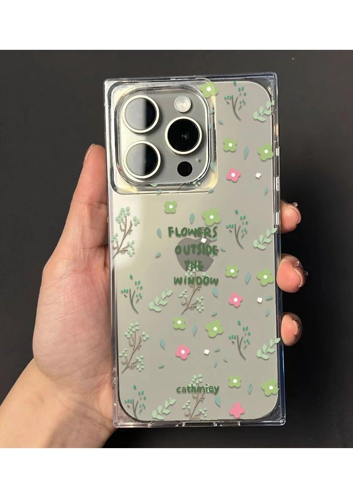 NIBEMINENT Light And Fresh Floral Branches Protective TPU Case Cover For iPhone 15 Pro