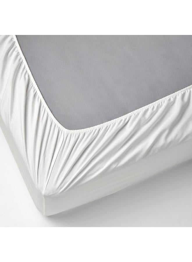 erorex Fitted sheet, white, 180x200 cm - Image 5