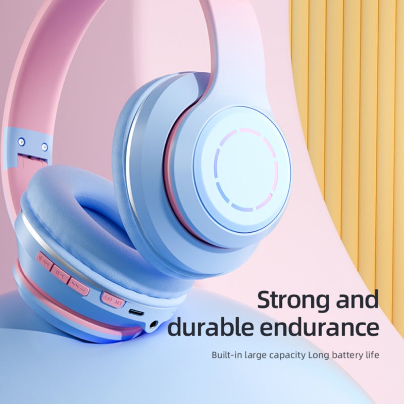Bluetooth Headphones: Green BT5.2 Over Ear - 200Hrs Standby 8Hrs Playtime Foldable Wireless Headphones With Mic for Gaming Music PC Phone Kids Teens - Image 5