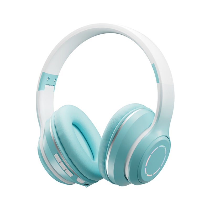 Bluetooth Headphones: Green BT5.2 Over Ear - 200Hrs Standby 8Hrs Playtime Foldable Wireless Headphones With Mic for Gaming Music PC Phone Kids Teens - Image 1
