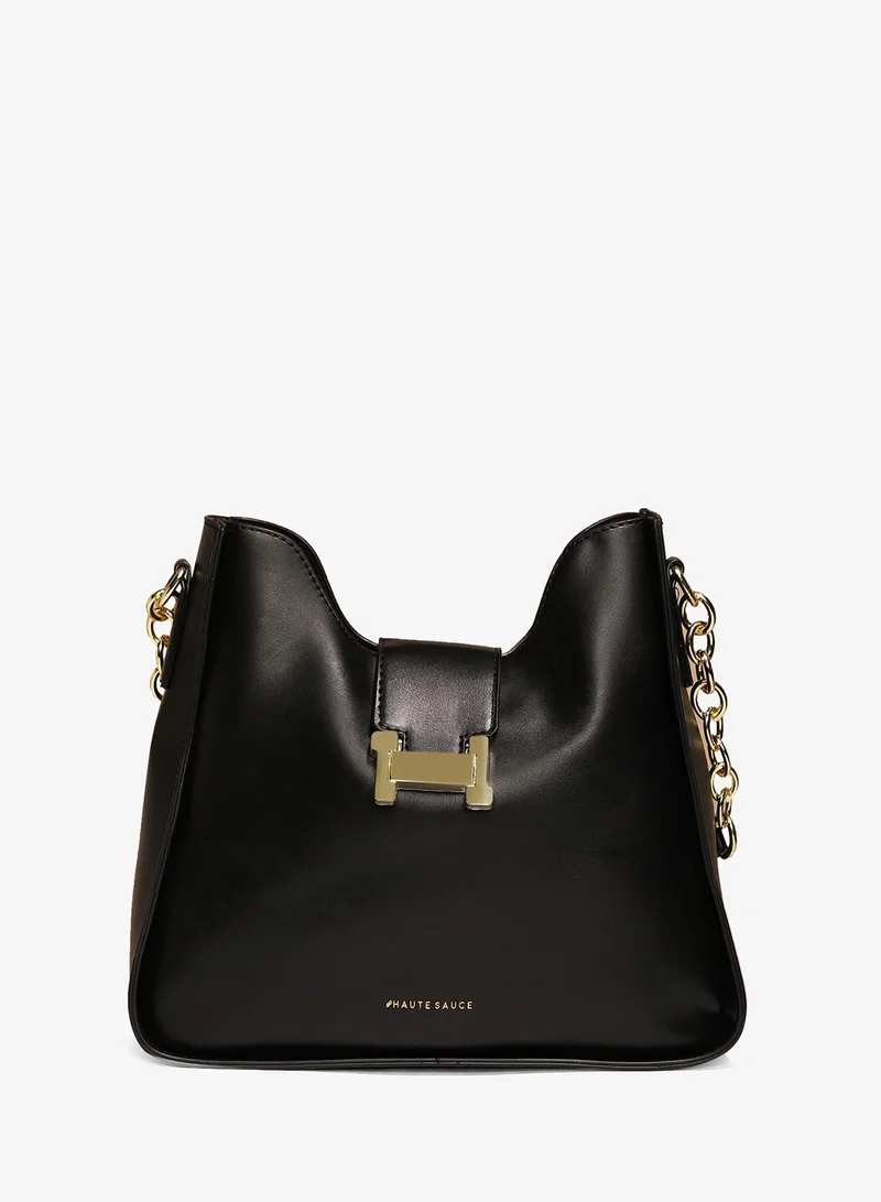 Women's The Monogram Shoulder Bag - Midnight Black