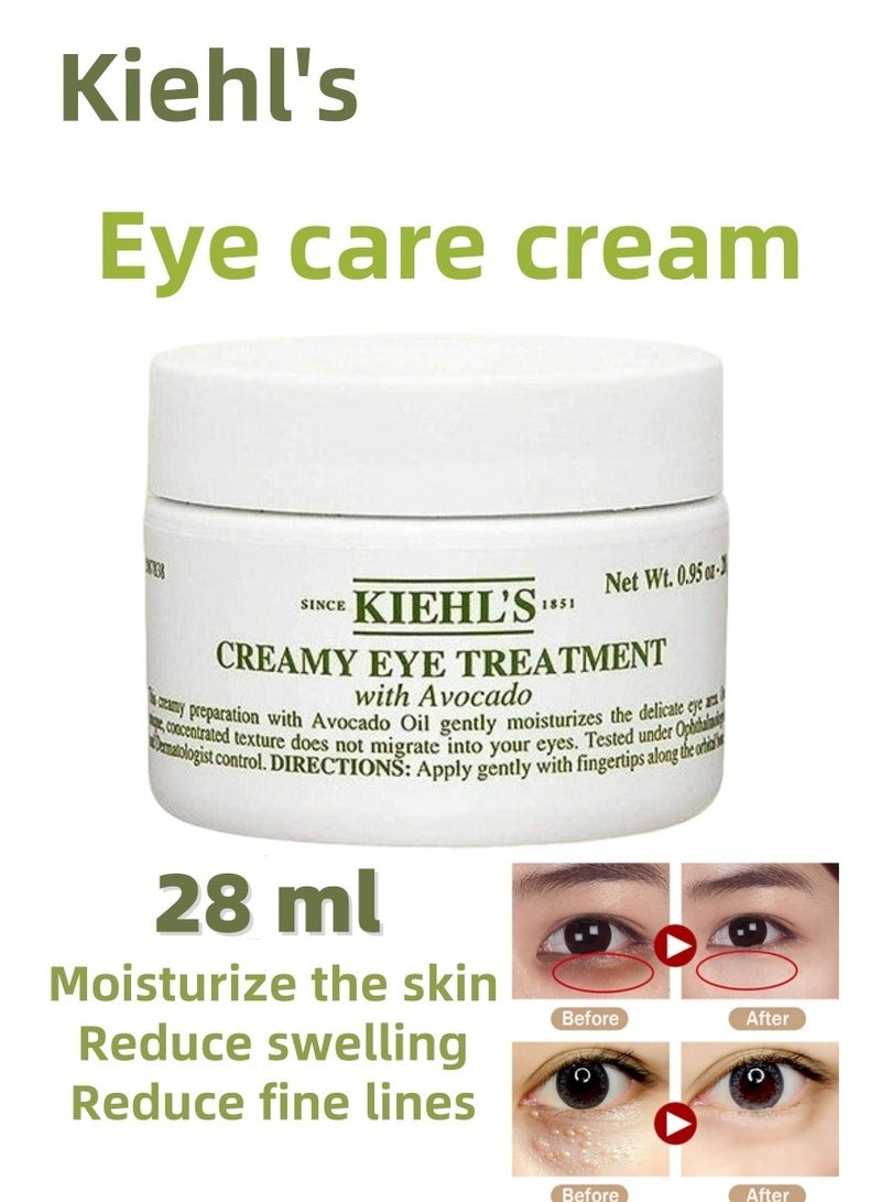 كييلز كريم كريمي للعناية بالعين مع الأفوكادو 28 جرام، يحتوي على فيتامين أ وزيت الأفوكادو والأحماض الدهنية لترطيب البشرة وتقليل مظهر الانتفاخ والخطوط الدقيقة، ويكشف عن منطقة العين ذات المظهر الأكثر حيوية. - Image 1