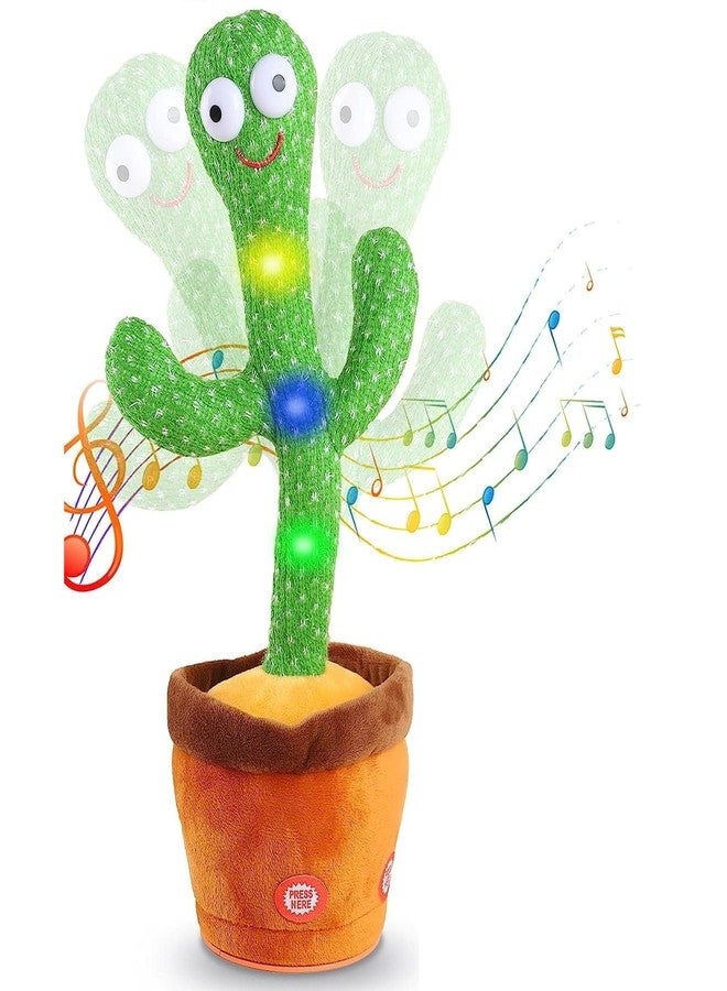 ZODAN Dancing Cactus Toy for Kids (1 Year Warranty) Talking Singing Children Baby Plush Electronic Toys Voice Recording Repeats What You Say LED Lights - Image 1