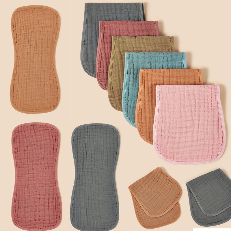 Gauze Burp Towel Muslin Six-Layer Gauze Bib Newborn Towel Shoulder Pad Baby Bib - Image 2