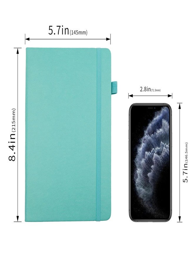 Deziliao Lined Journal Notebooks with Pen Loop, Hardcover Notebook Journal for Work, 100Gsm Premium Thick Paper with Inner Pocket, Medium 5.7"x8.4", （Cyan, Ruled） - Image 4