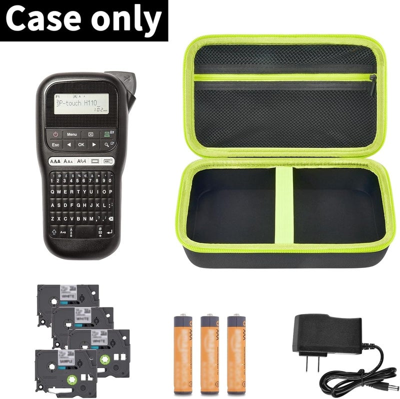 GWCASE Case Compatible with Brother PT-H110 PTH100LBXG1 PT-E110 Label Printer, Storage Holder Carrying Organizer for P-Touch Labeller, Label Tapes, Accessories (Box Only) -Black - Image 2