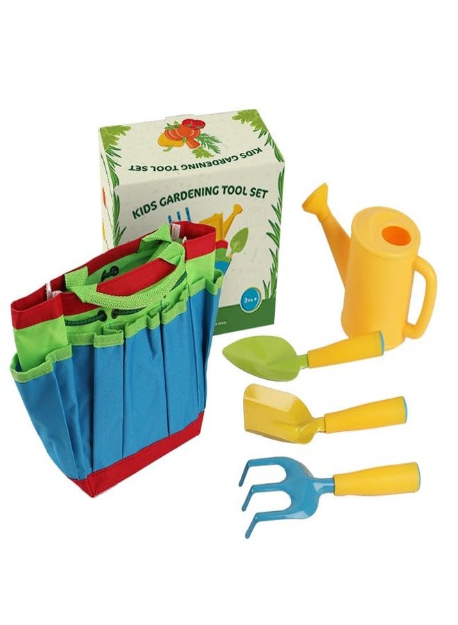 Seeding Square Kids Garden Tool Set - All-in-One Gardening Kit with Trowel, Shovel, Rake, Watering Can & Tote Bag - Durable, Safe & Fun Outdoor Activity for Children Ages 3+ - Image 1
