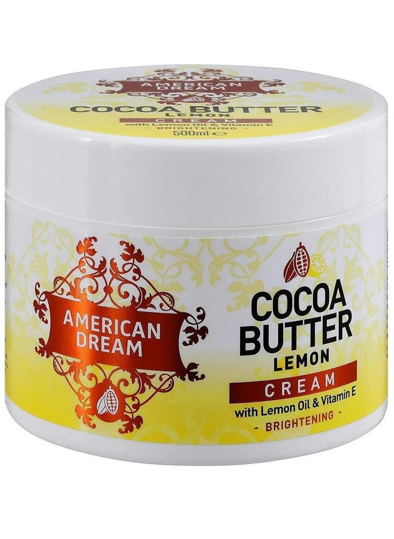 AMERICAN DREAM Cocoa Butter And  Lemon Body Cream 500 ML 