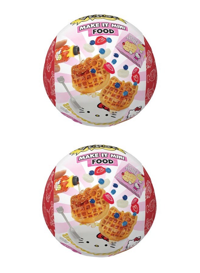 MGA's Miniverse Make It Mini Food Hello Kitty (2 Pack), Mini Collectibles, Sanrio, Mystery Blind Packaging, DIY, Crafts, Resin Play, Replica Food, Novelty, NOT Edible, 8+ - Image 1