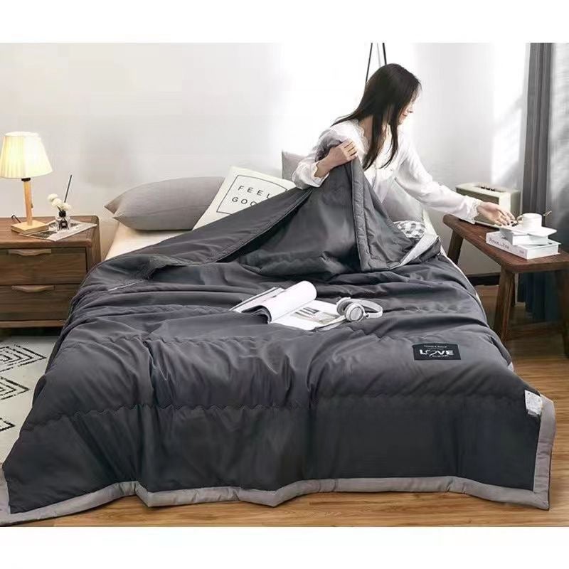 Washed Cotton Summer Cool Quilt Core Dark gray 