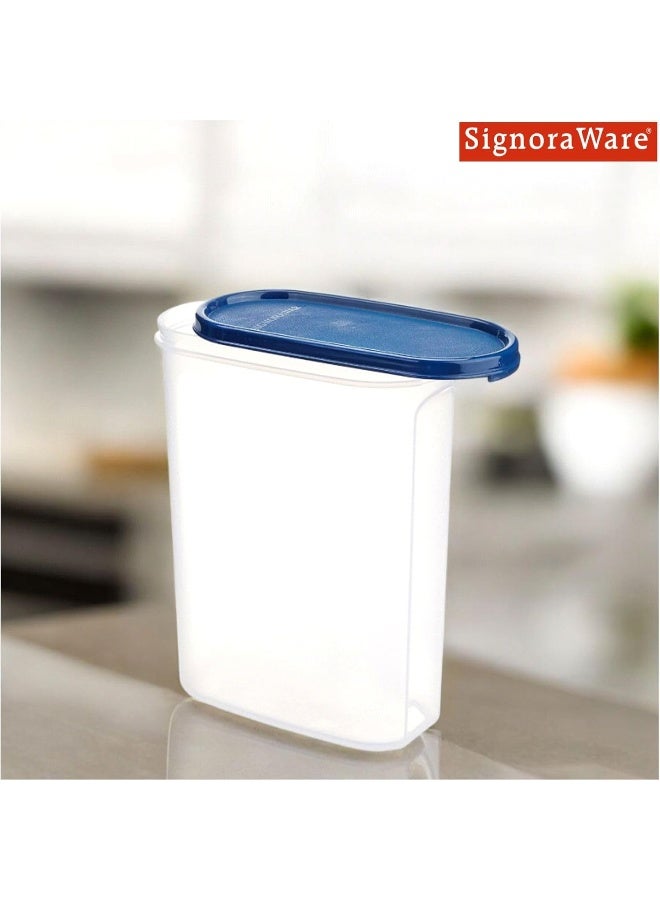 Signoraware Modular Oval No.3 Plastic Container Set 1.7 Litres Set of 3 Mod Blue - Image 3