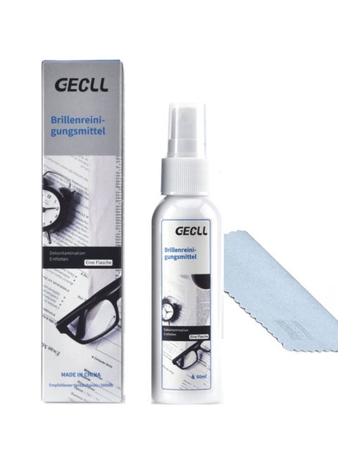 Spectacle lens cleaning and maintenance spray 60ml safe on all lenses and electronic screens
