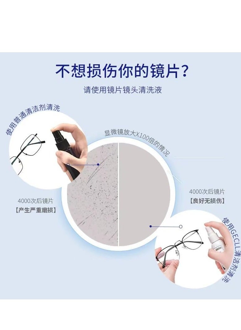 Spectacle lens cleaning and maintenance spray 60ml safe on all lenses and electronic screens