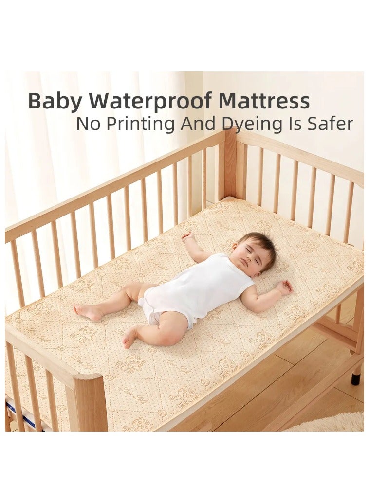 Cartoon Print Waterproof Bed Pad – 4-Layer Washable Cotton Incontinence Underpaid (70×90 cm) for Toddlers, Babies & Adults – Reusable Proof Mattress Protector  - Image 4