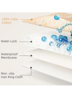 Generic Waterproof Bed Pad Washable Mattress Protector 4 Layer Blanket Sheet Soft and Absorbent Urine Pads (70 * 90) CM for Baby, Toddler, Child,n and Adults with Incontinence Cartoon Pattern  - Image 2