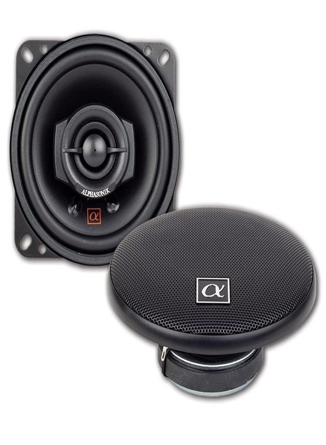 Alphasonik 1 Pair of NS42 Neuron Series 4" (240 Watts Max for The Pair) 120 Watts Max Per Speaker 2-Way Full-Range Car Audio Speaker with PEI Dome Tweeter Polypropylene Cone Grilles Included - Image 1
