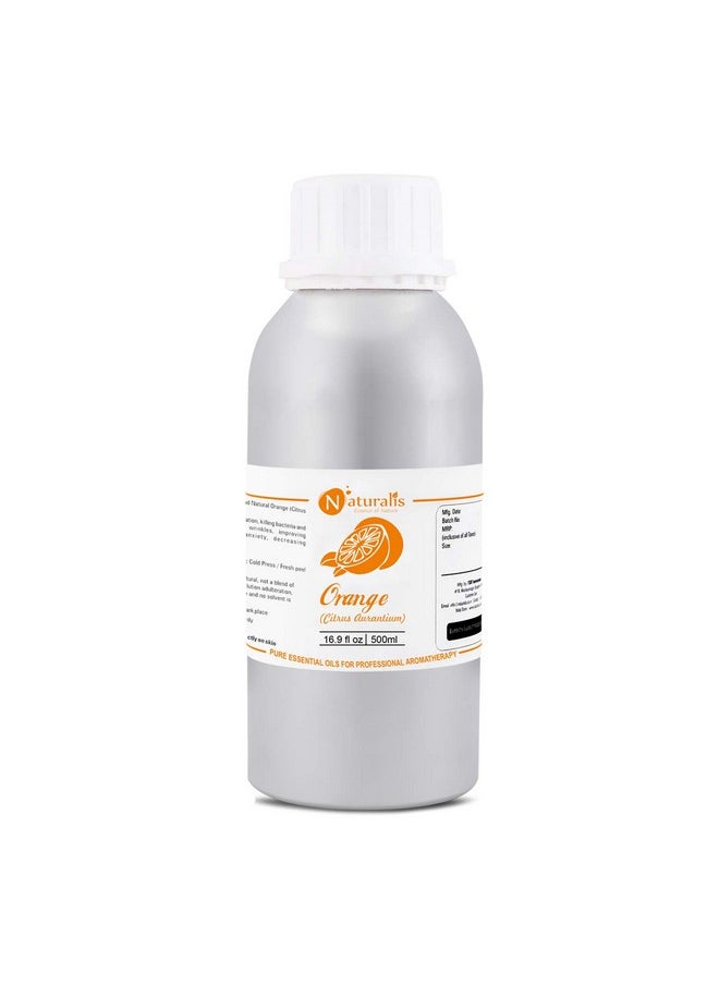 Naturalis Naturalis Essence of Nature Cold pressed Orange Essential Oil 100% Undiluted Pure and Natural Therapeutic grade for Skin Care, Relief from Stress & Anxiety and Aromatherapy - 500ml  - Image 1